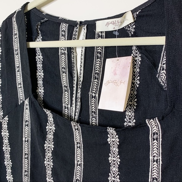 NWT A Beautiful Soul Black Boho Blouse 18/20 - Picture 4 of 7